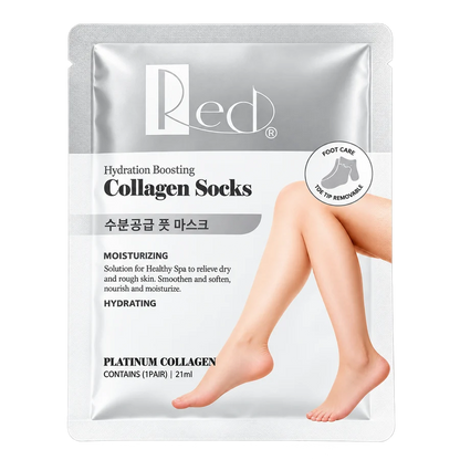 Red Platinum Collagen Socks Hydration Boosting 1 pair