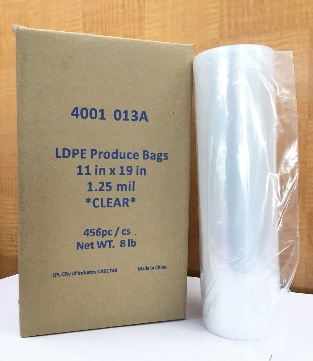 Roll Clear Plastic LDPE Bag 11x19 Case 4 Roll