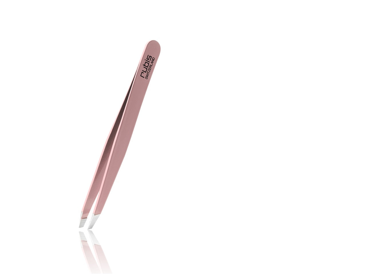 Rubis Switzerland Swiss Classic Tweezers Pink Slanted Tip 3-3/4" #18800