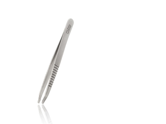 Rubis Switzerland Swiss Tweezers Stainless Steel ProGrip Slanted Tip 3-3/4" #18820