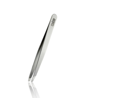 Rubis Switzerland Swiss Tweezers Stainless Steel Slanted Tip 3-3/4" #18816