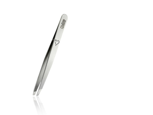 Rubis Switzerland Swiss Tweezers Stainless Steel with a Heart Slanted Tip 3-3/4" #18805