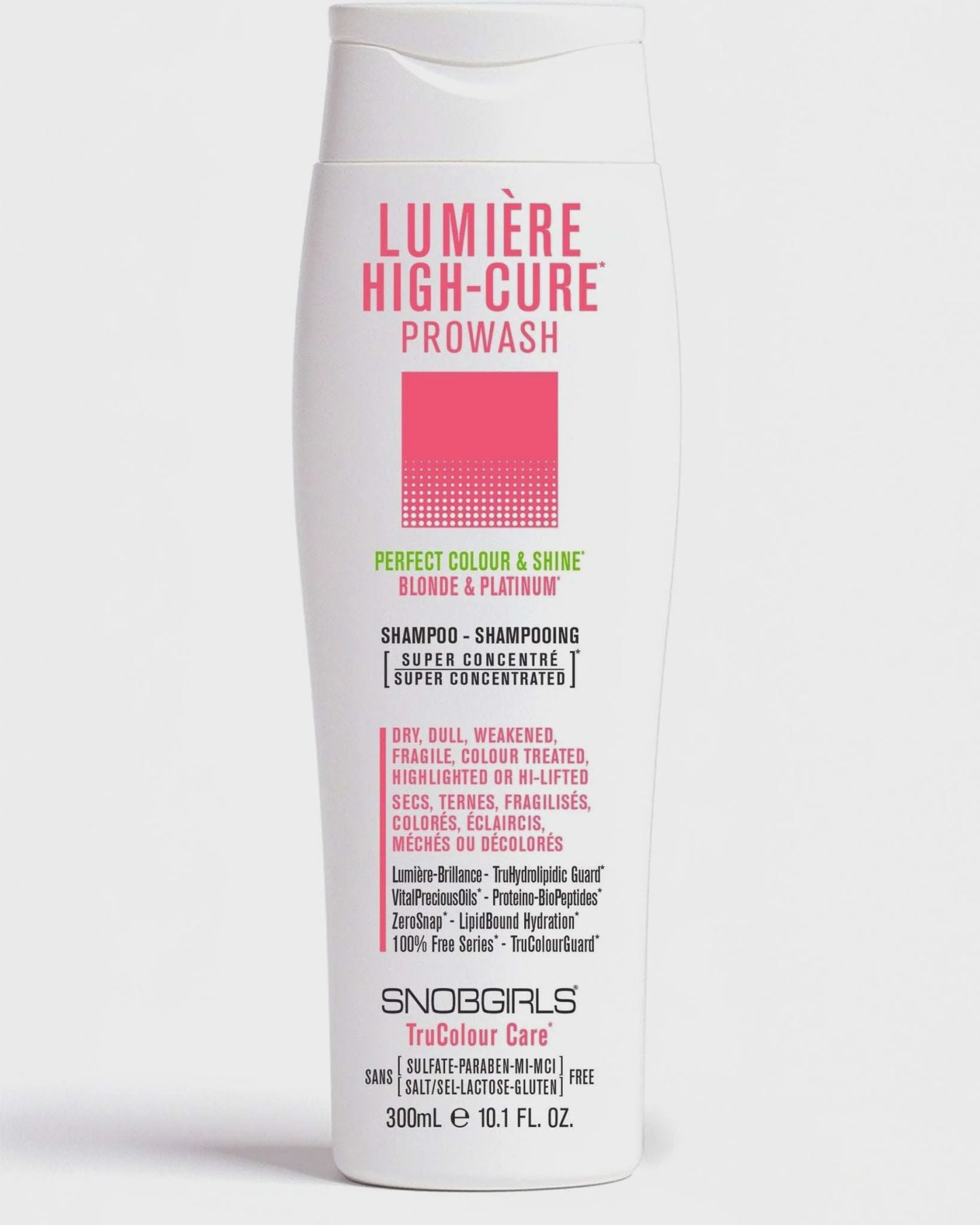 SNOBGIRLS LUMIERE HIGHCURE Vegan Hair Shampoo 300 mL 10.1 Fl oz