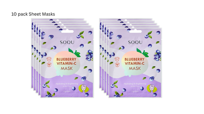 SOQU Sheet mask Blueberry vitamin C 10 pack Sheet masks