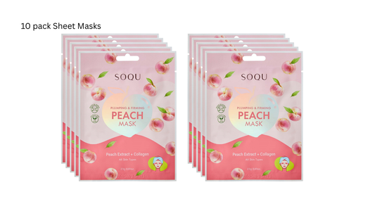SOQU Sheet mask Pluming & Firming Peach 10 pack Sheet masks