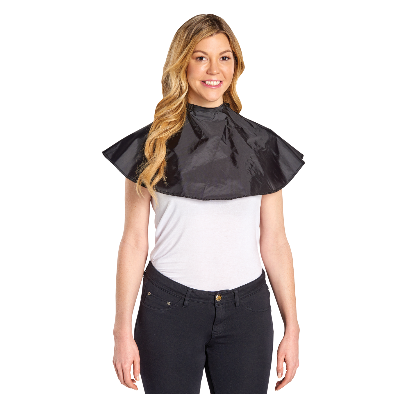 Scalpmaster Makeup Cape, Nylon Black #4009