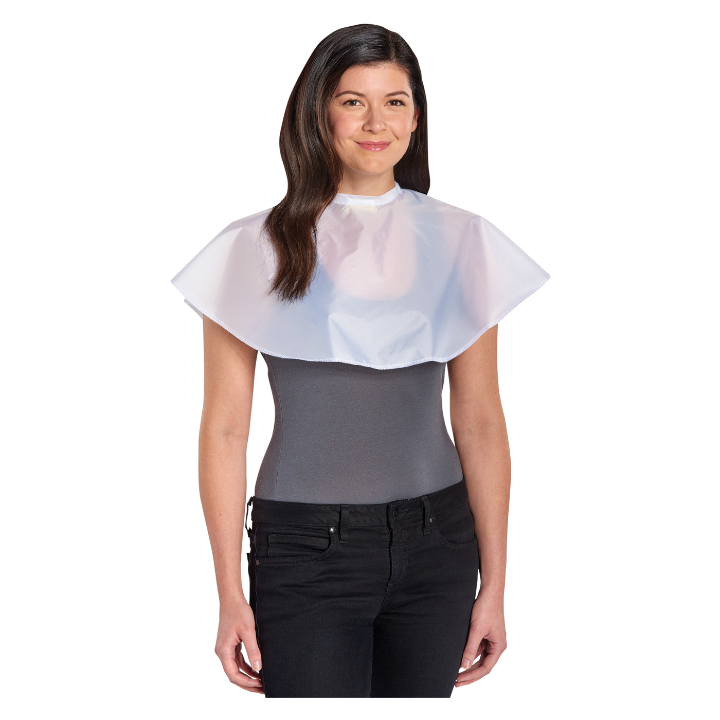 Scalpmaster Nylon Makeup Cape White Item 3025