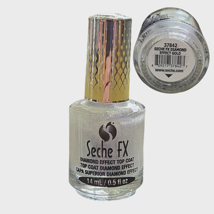 Seche FX Diamond Effect Top Coat Gold 0.5 oz #37842