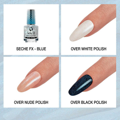 Seche FX Diamond Effect Top Coat Blue 0.5 oz #37843