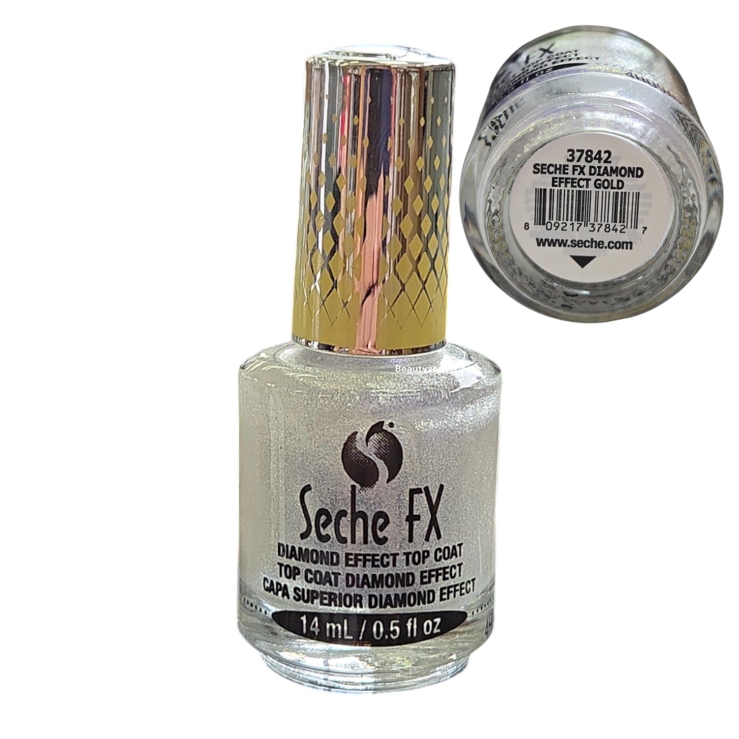Seche FX Diamond Effect Top Coat Gold 0.5 oz #37842
