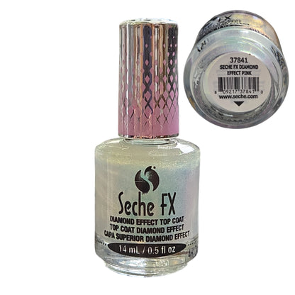 Seche FX Diamond Effect Top Coat Pink 0.5 oz #37841