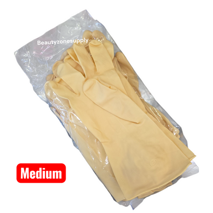 Shamrock Latex Canners Gloves Natural Color Pack 12 pairs - BeautyzoneNailSupply