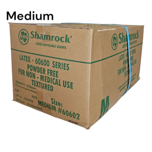 Shamrock Latex Gloves powder free (Case 10 box)