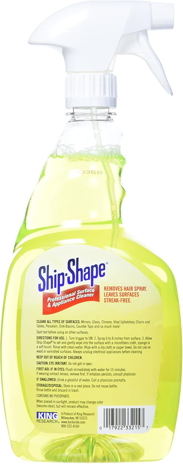 Ship-Shape Barbicide Liquid Spray, 32.0 Fl Oz - BeautyzoneNailSupply