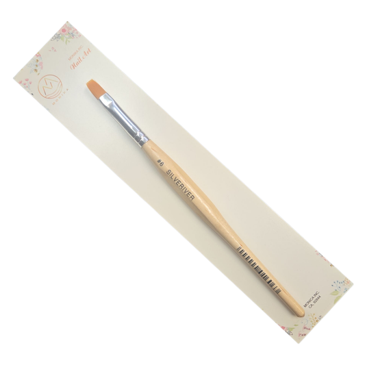 Silveriver #6 Gel Nail Brush – Flat Bristles