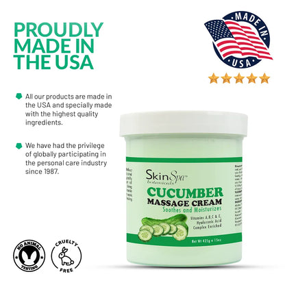 Skin Spa Cucumber Massage Cream 15 oz