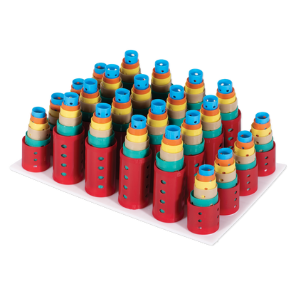 Smooth Rollers with Storage Rack - 12 dz #134SMX