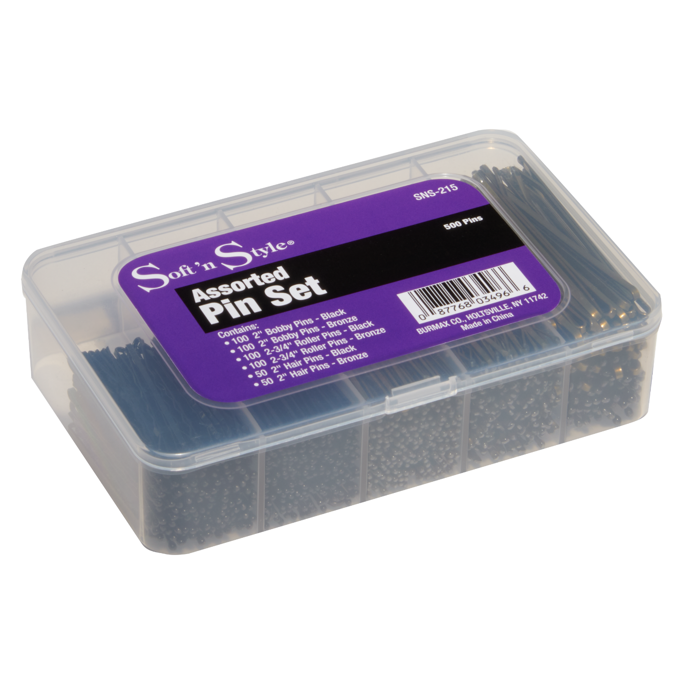 Soft ’n Style Assorted Pin Set - 500 pc. #SNS-215