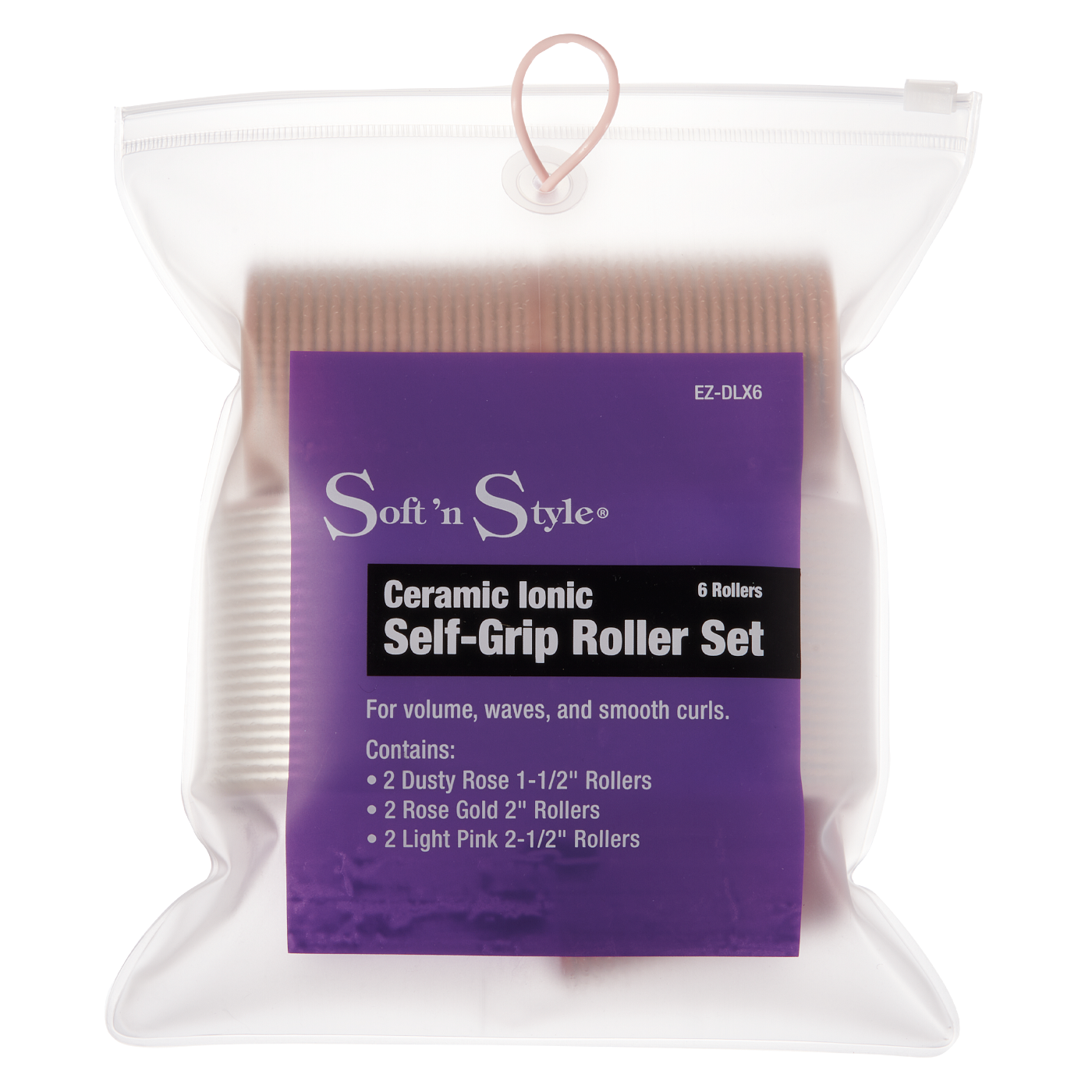 Soft ’n Style Self-Grip Roller Set, Ceramic & Ionic 6 pc #EZ-DLX6