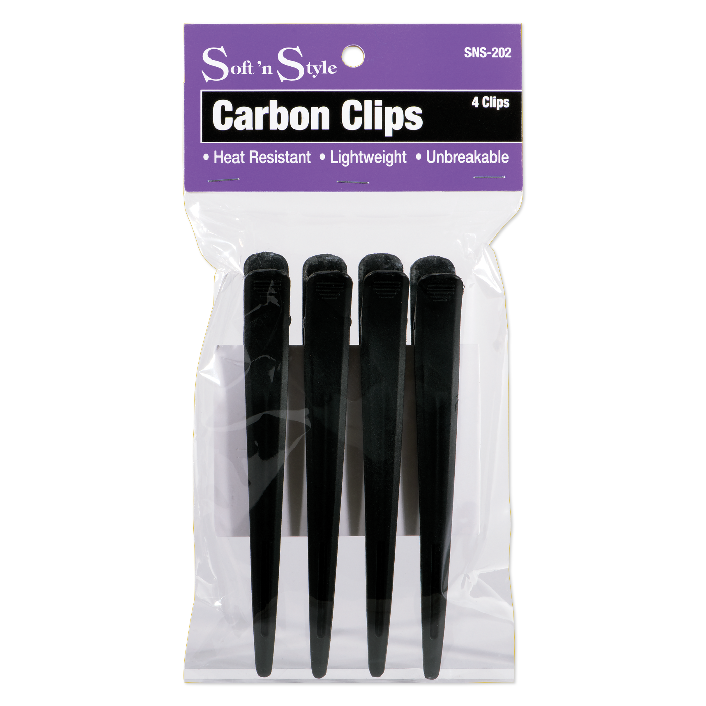 Soft ’n Style Carbon Clips - 4-1/2" #SNS-202