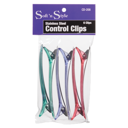 Soft ’n Style Control Clips, Stainless Steel - 4-1/2" #CD-208