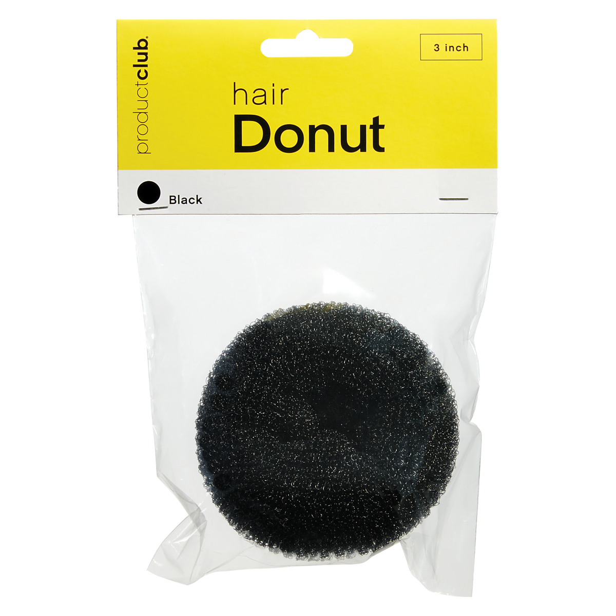 Soft ’n Style Hair Donut, Black -3-1/4" #HD-10