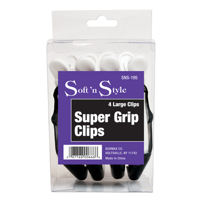 Soft 'n Style Super Grip Clips - Large 4 Pk. #SNS-195