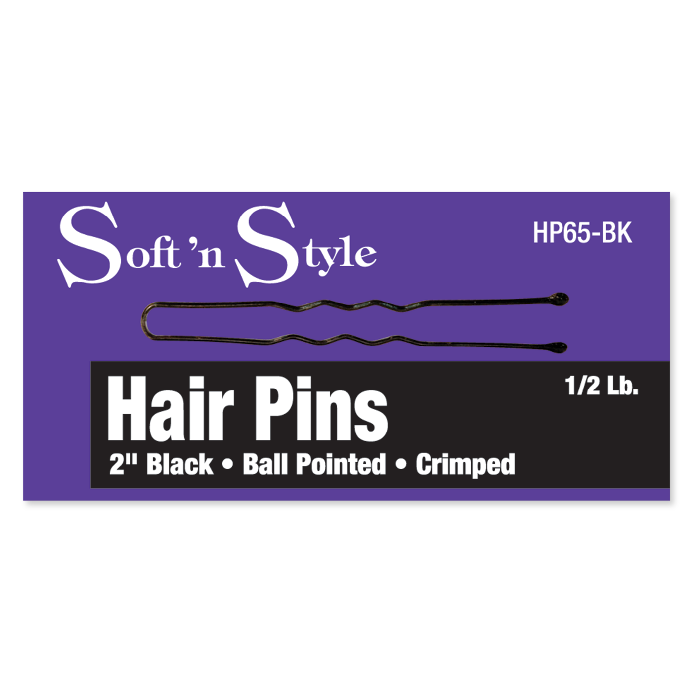 Soft n Style 2" Hair Pin Black HP65-BK