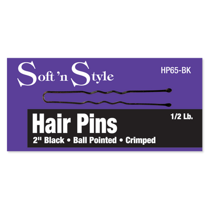 Soft n Style 2" Hair Pin Black HP65-BK