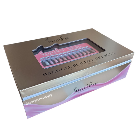 Sumika HEMA & TPO Free Builder Gel in Jar Set 01 12 Color Free Clear & Gel Brush