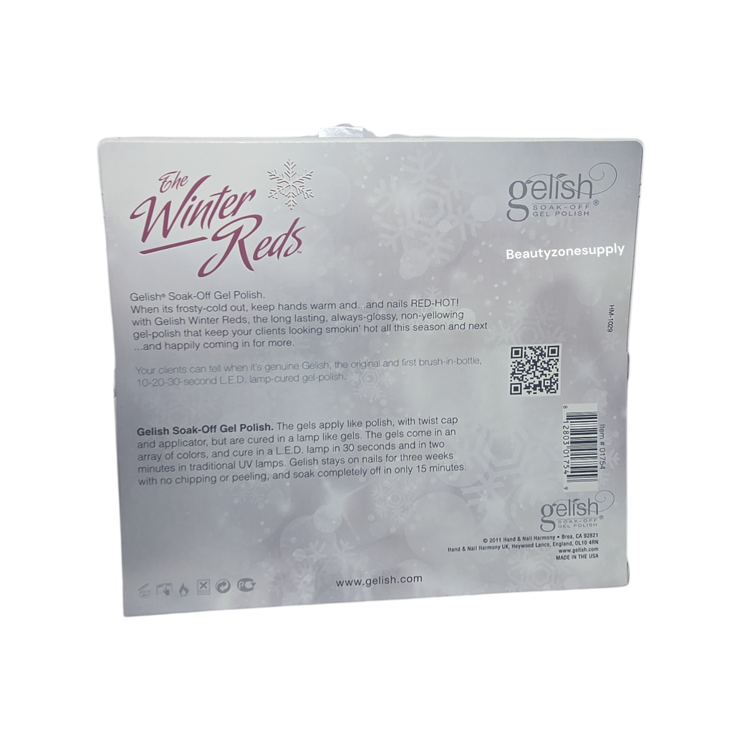 The Gelish Winter Reds Collection Soak Off Gel Polish