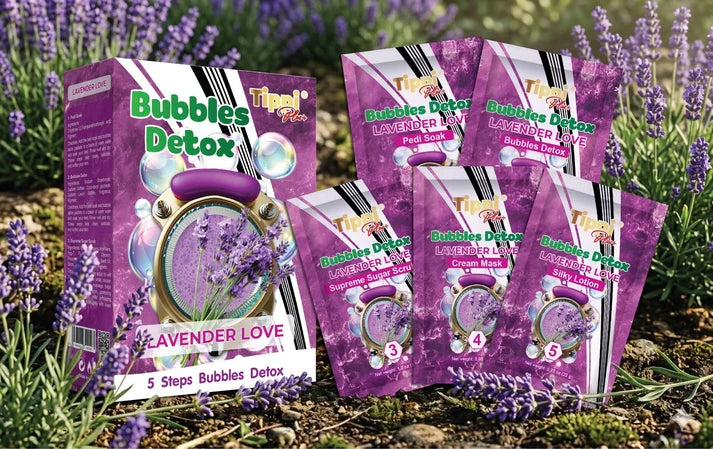 Tippi Plus Bubble Detox 5-Step Pedicure Lavender Love Case 36 Kits
