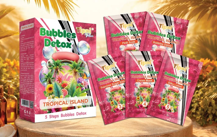 Tippi Plus Bubble Detox 5-Step Pedicure Tropical Island Case 36 Kits