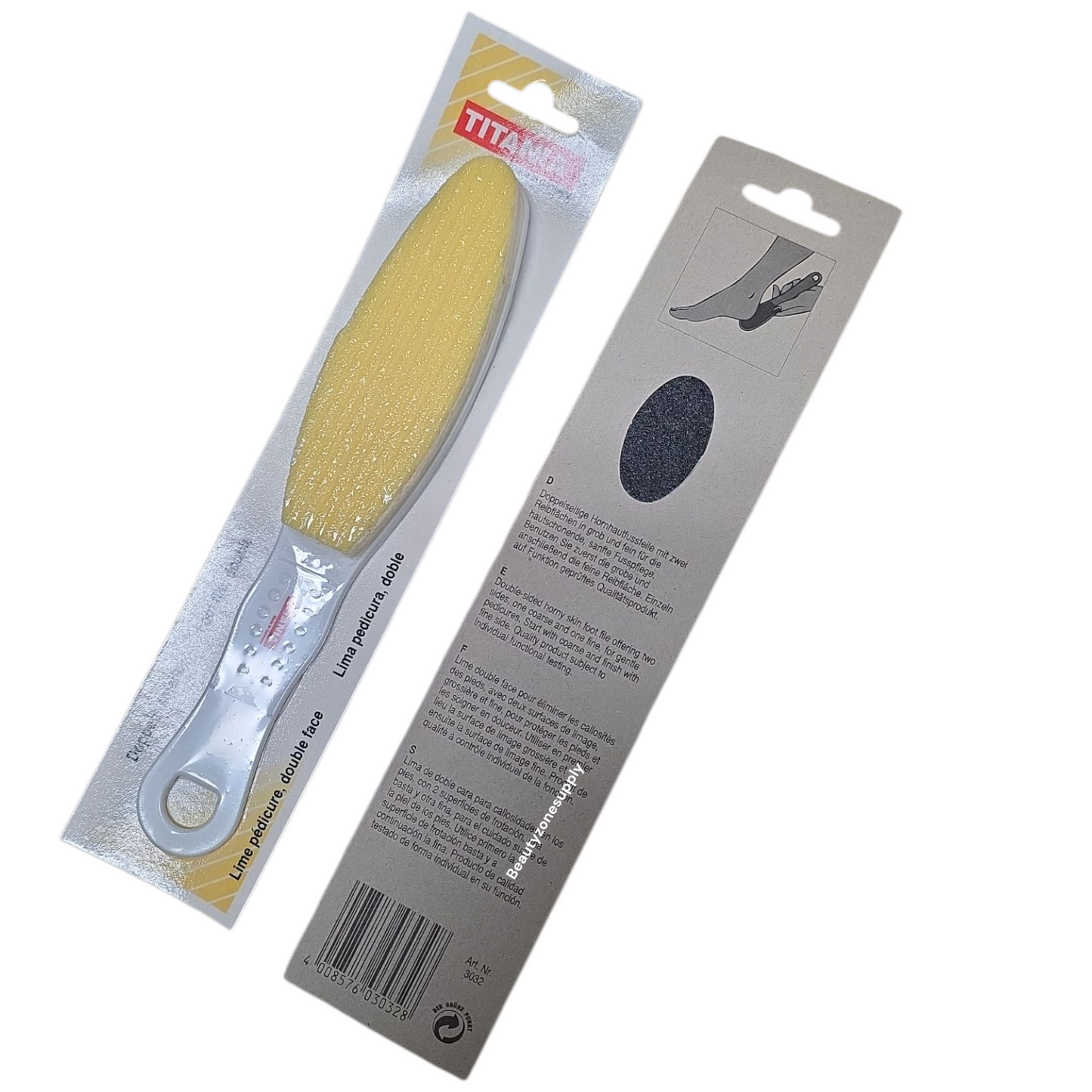 Titania Foot Pumice And Emery File (Assorted Colors)