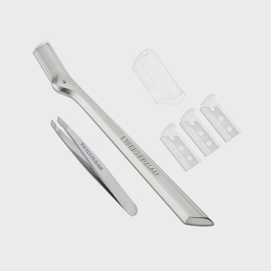 Tweezerman RTL 2025 Brow Razor + Mini Tweezer Set #4325-R