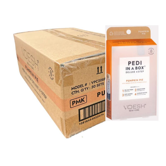 Voesh 4 in 1 Step Pedi in A Box 4 Step Pumpkin Pie Box 50 set #VPC208PMK