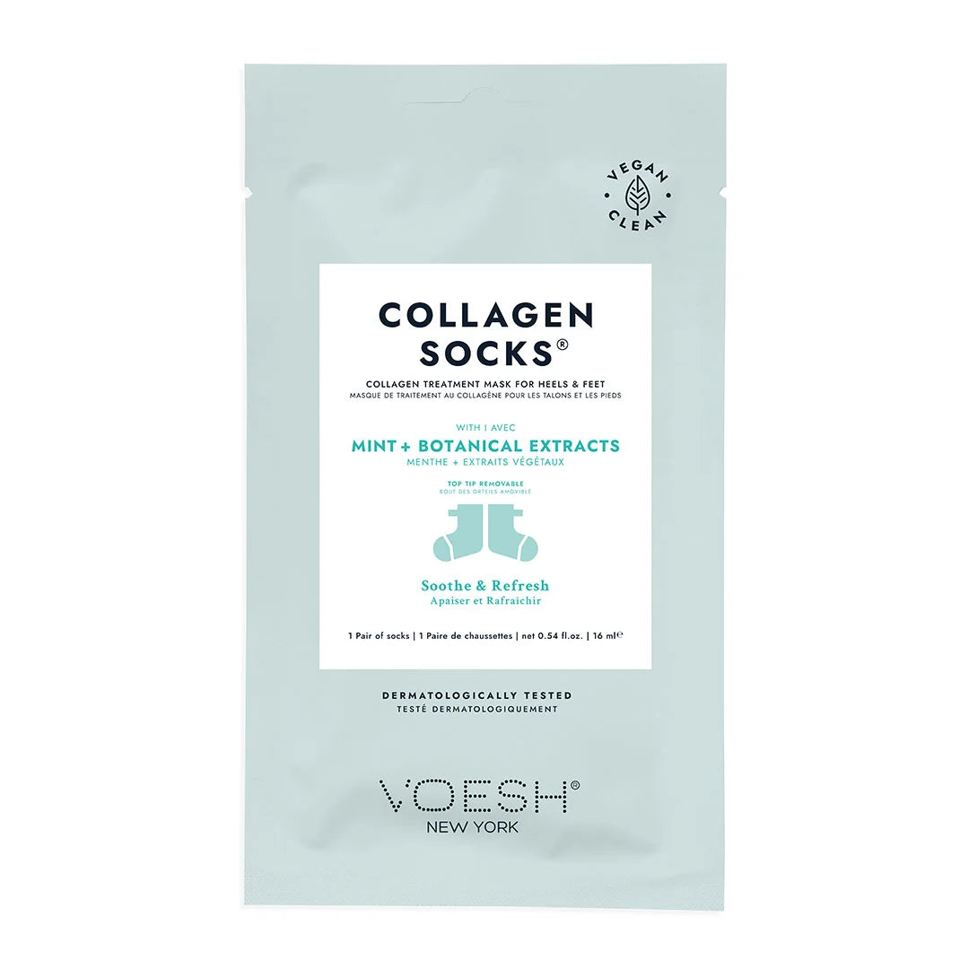 Voesh Socks Collagen With Mint + Botanical Extracts Box 100 Pair VFM212PEP