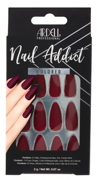Ardell Press-on Nails Nail Addict Solid Styles Bordeaux #63864