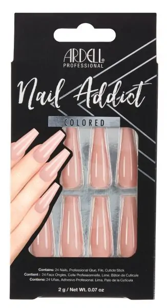 Ardell Press-on Nails Nail Addict Solid Nude Pink   #63871