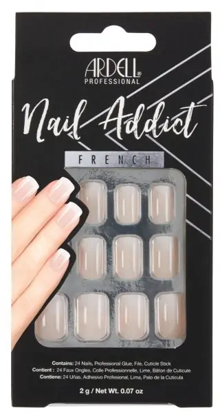 Ardell Press-on Nails Nail Addict Subtle French  #63860