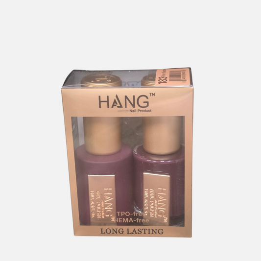 Beauty Zone Nail Supply Hang 4 in 1 Winter Lights Collection 183 Plum Shadow gel polish duo set in retail packaging