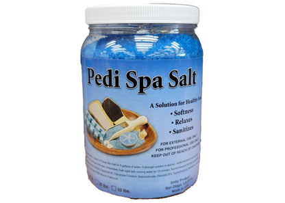 Beauty Zone Nail Supply Unity Hawaii blue sea salt for pedicure spa treatments in a large plastic gallon container