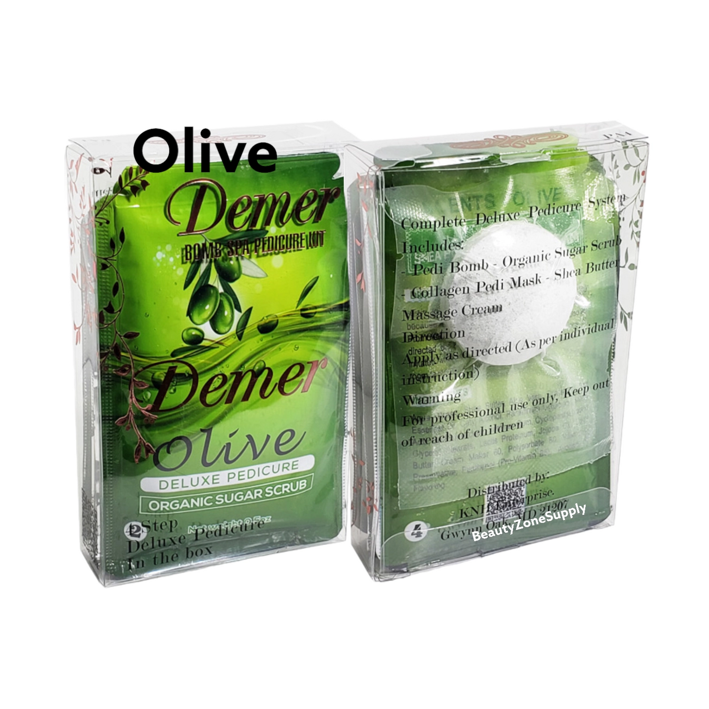 Demer 4 in 1 Spa Pedicure Bomb Kit 60 pack Olive