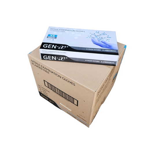 Gen X Nitrile Disposable Gloves Case 10 box Blue