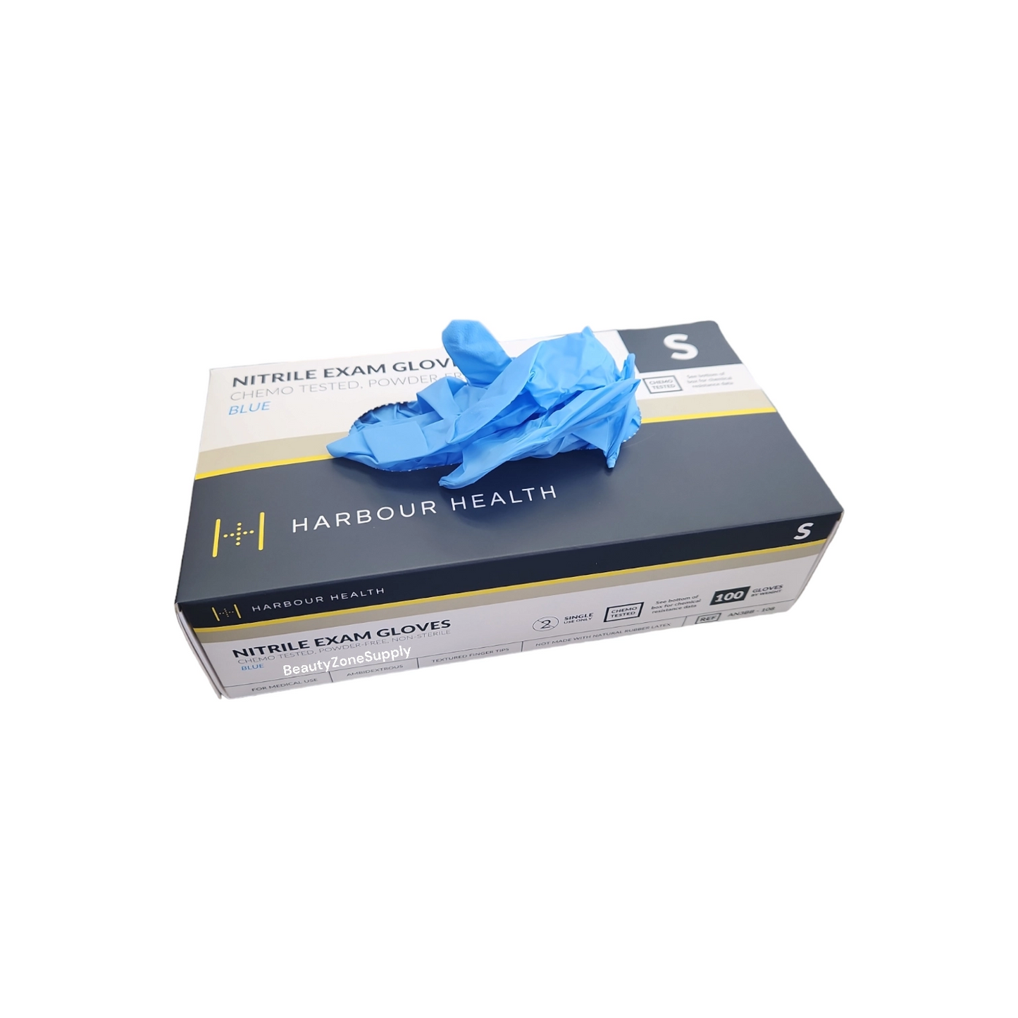 Harbour Health Nitrile Exam Gloves Case 10 box Blue