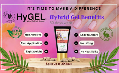 HyBa Hybrid Gel Professional Nail Polish - HyGEL® 30ml  / #SC08 Minty Glimmer