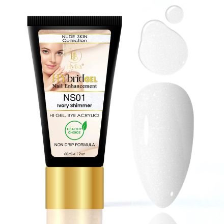 Hybrid Gel Professional Nail Gel - HyGEL® 60ml / #NS01 Ivory Shimmer