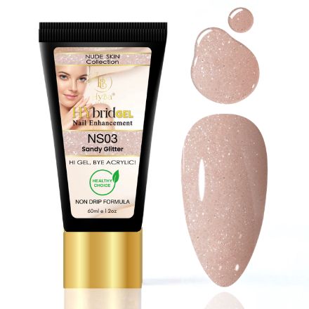 Hybrid Gel Professional Nail Gel - HyGEL® 60ml / #NS03 Sandy Glitter