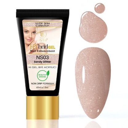 Hybrid Gel Professional Nail Gel - HyGEL® 60ml / #NS03 Sandy Glitter