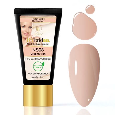 Hyba Hybrid Gel Professional Nail Gel - HyGEL® 60ml / #NS08 Creamy Tan